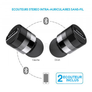 Kit micro oreillette Bluetooth invisible